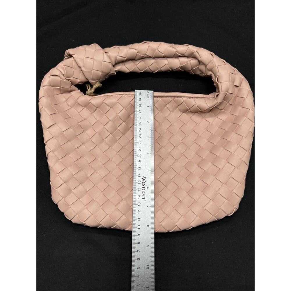 Woven Handbag Satchel Bag Casual Sincerely Jules Pink Peach NWT - Picture 8 of 9